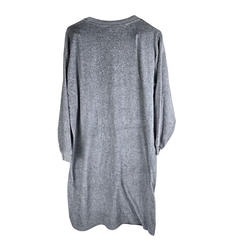 Vintage Garfield Pajama Velour Sleepwear Sleep Shirt Nightgown Large Gray EUC - Picture 3 of 5